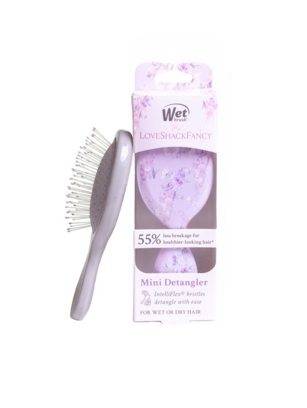 NWT Limited Edition LoveShackFancy x Wet Brush Mini Detangler - Hibiscus- Floral